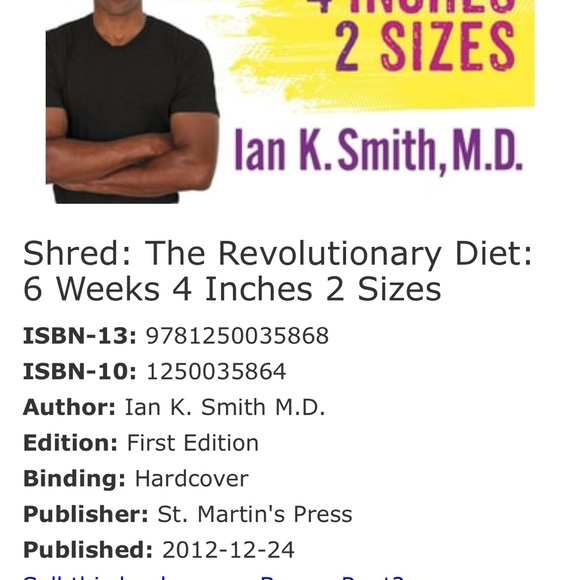 First Edition & Printing 2012 SHRED Revolutionary Diet Book Ian K. Smith, M.D. - Picture 13 of 13